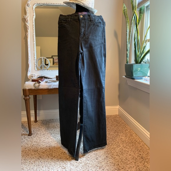 NYDJ Not Your Daughter’s Jeans Black High Rise Wide Leg Size 4 - Picture 1 of 6